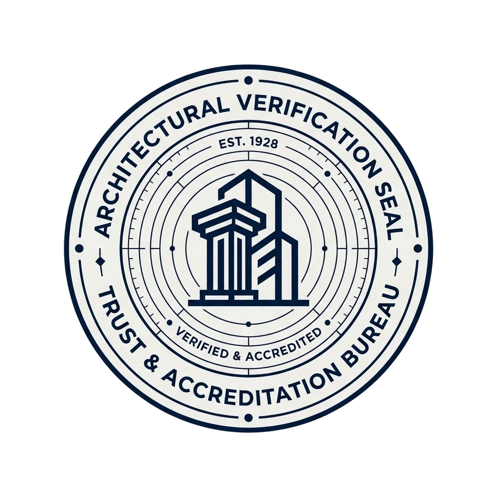 Architectural Verification Seal — Trust and Accreditation Bureau, Verified and Accredited